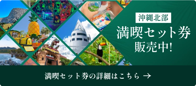 沖縄北部満喫セット券販売中! 満喫セット券の詳細はこちら